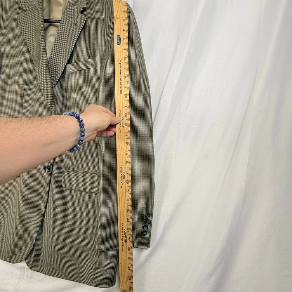 Mens Houndstooth Blazer Sport Coat Jacket‎ Lined Pockets Button Front